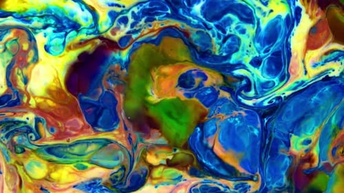 Perfect Multi Colored Fluid Paint Movement Background 42