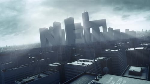 3D Skyscraper City Text Nft