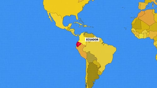 Animated World Map Location Pin Highlight