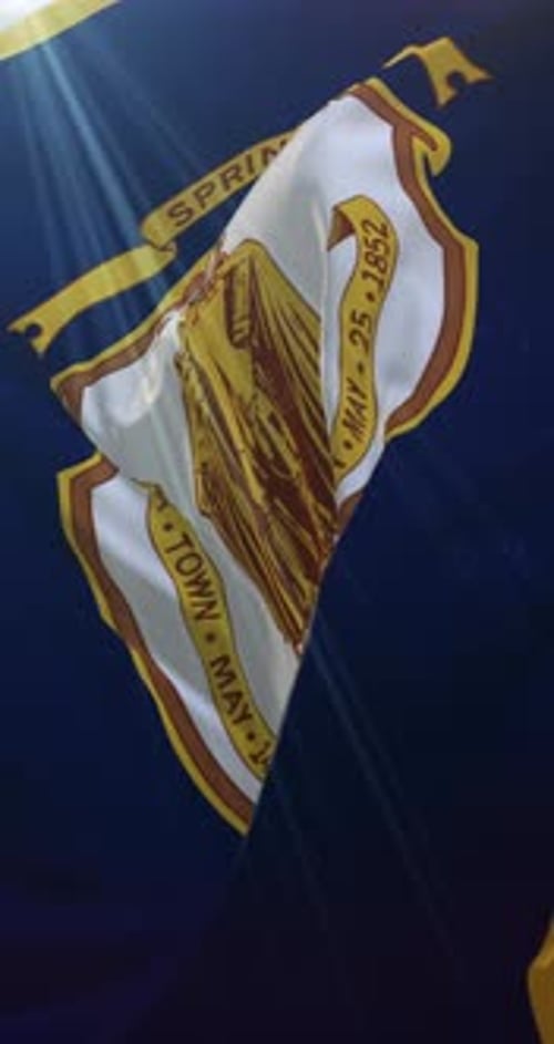 Springfield City Seal Waving Flag Animation