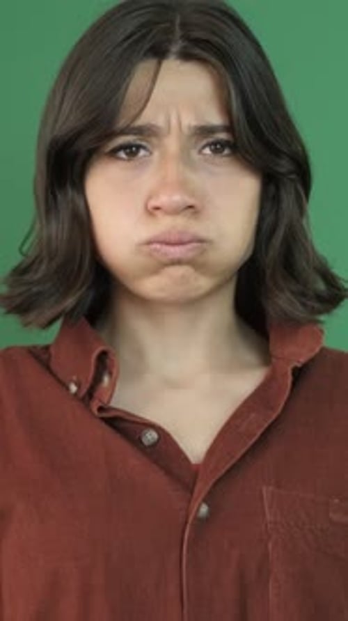 Visage de femme ennuyé