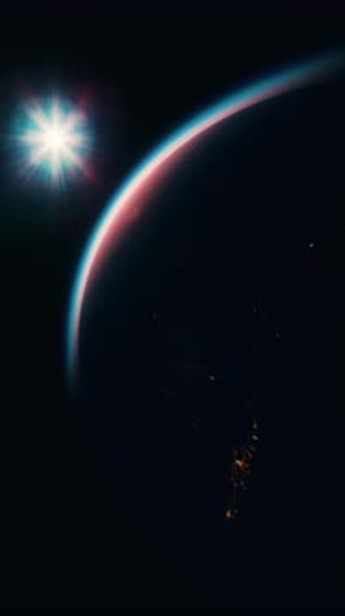 Planet Earth Globe View From Space Showing Realistic Earth Surface Vertical