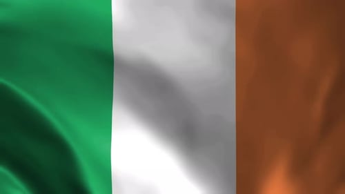 Waving Irish Flag Loop Animation