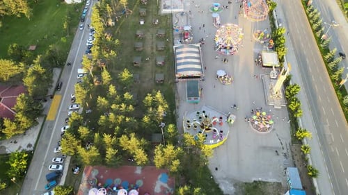 amusement park aerial view