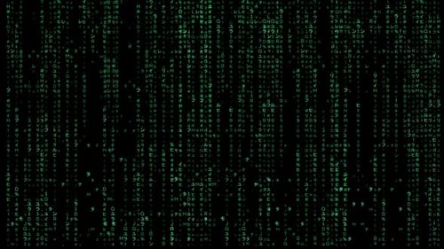 Digits Matrix Character Rain Strings + Alpha Channel