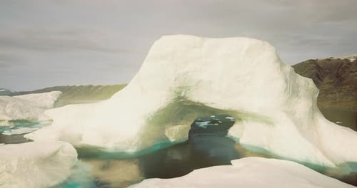 Cinematic Arctic Iceberg Landscape Motion Background