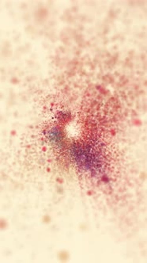 Vidéo verticale - Arrière-plan abstrait de particules fluides