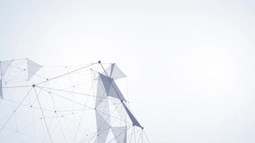 White Abstract Plexus Technology Background Loop V6