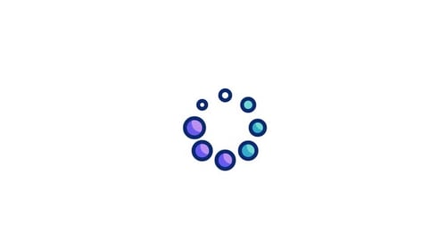 Animated Geometric Circles Loading Progress Spinner