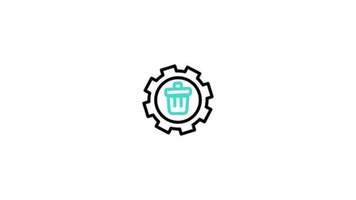 Animiertes Papierkorb-Symbol