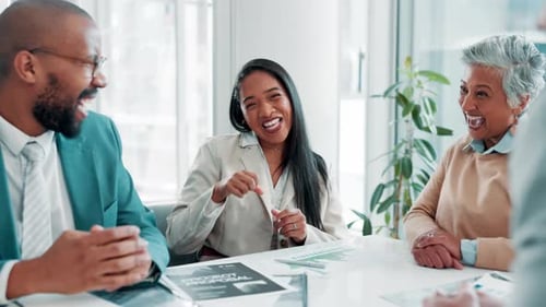 Business, people and fist bump for office success, target accomplishment and corporate boardroom