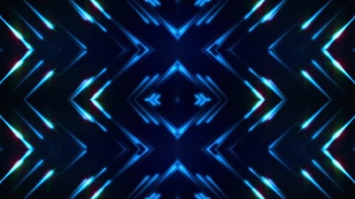 Dynamic blue light streaks pulse and glow in abstract motion