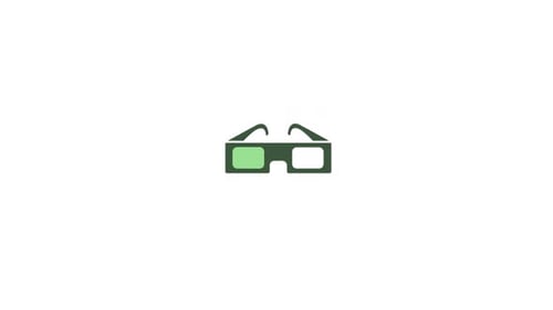 Animated 3D Glasses Icon With Rotation