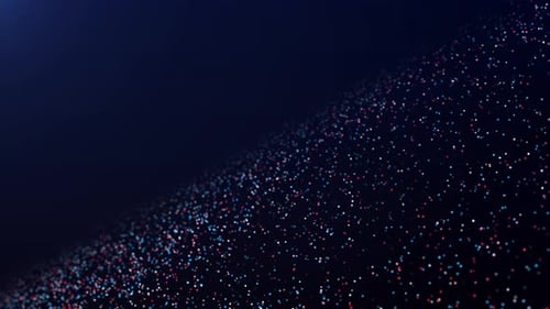 Abstract Digital Particles Flowing Wave Background