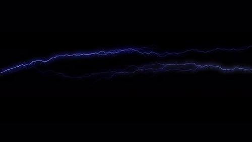 Beautiful Lightning Strikes on Black Background