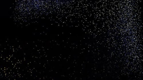 Shimmering Golden Blue Glitter Particles Background