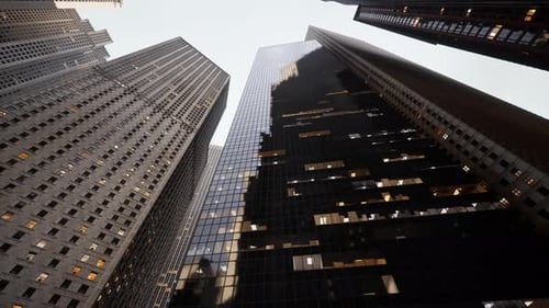Majestuoso horizonte: una mirada cautivadora hacia los rascacielos de la ciudad de Nueva York