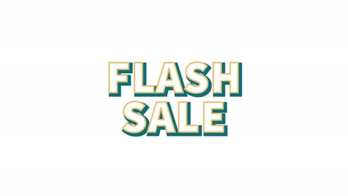 Animated Flash Sale Text Reveal