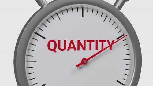 3D Animated Stopwatch Measuring Quantity