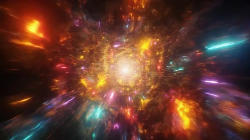Cinematic Space Warp Tunnel Motion Background