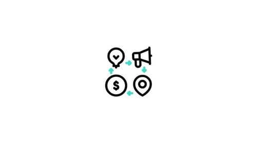 Animiertes Media-Mix-Symbol