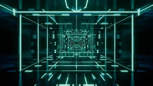 Futuristic Neon Background with Glowing Lines and Vibrant Colors Endless Loop