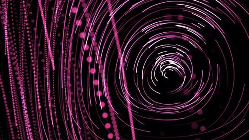 Abstract Pink Particle Lines Swirling Animation Background