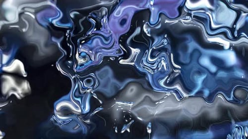 Dynamic Abstract Fluid Swirls with Metallic Reflective Effect