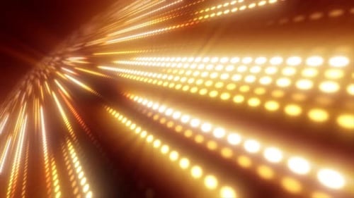 Dynamic Abstract Tunnel of Glowing Light Streaks