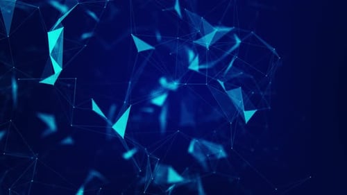 Abstract Blue Plexus Network Technology Background Animation