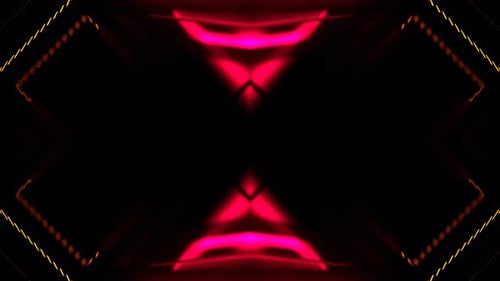 Pink And Yellow Neon Electric Light And Flashing Signals Background Vj Loop In 4K