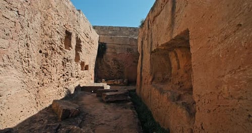Ruines antiques de la tombe du roi à Paphos, Chypre