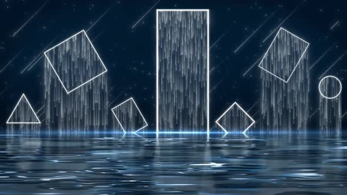 4K Drop Beautiful Dynamic Particle Waterfall Background Video ...