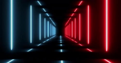Tunnel of Neon Lights Bars