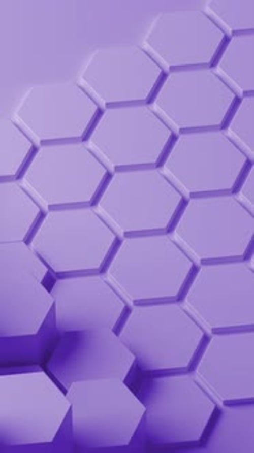 Purple hexagon honeycomb shapes