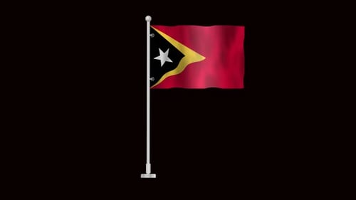 Flagge von Osttimor weht