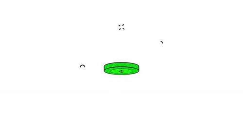 Animated Green Dollar Chip Spinning Icon