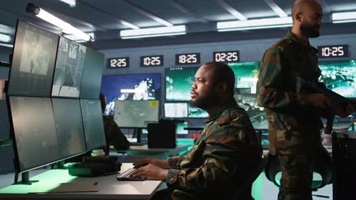Intelligence Agent in Base of Operations Completes Mission During World War 3