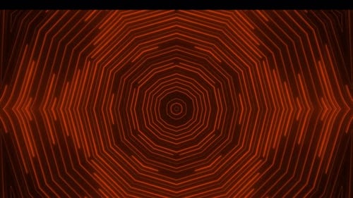 Abstract Glowing Geometric Lines Kaleidoscope Background Animation