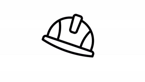 Animation Hard Hat Safety Icon