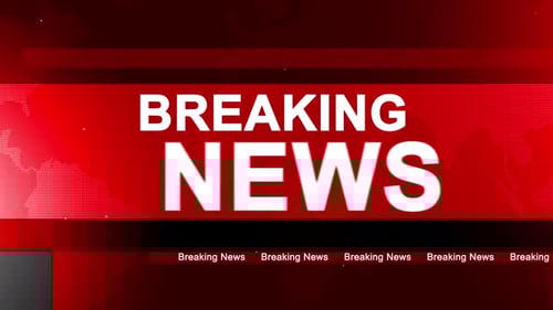 Breaking News Lower Third Broadcast Graphic with Ticker