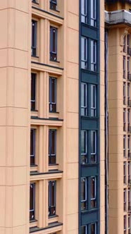 Residential apartment buildings under construction. Building of a modern multi storey apartment