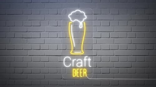 Craft Beer Neon Sign Animation Reveal