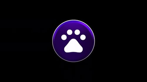 Rotating Paw Print Logo Animation