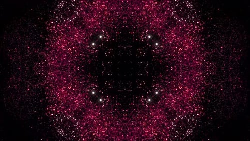 Shimmering Pink Glitter Particles Loop Background Animation