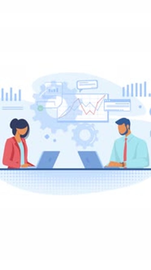 Animated Corporate Business Team Data Analysis