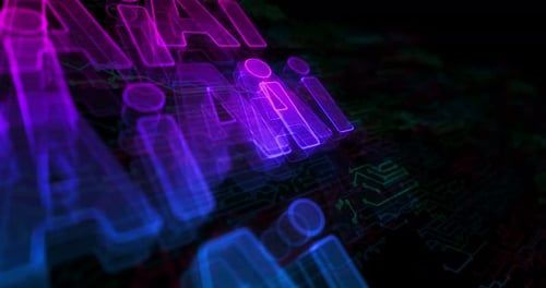 Artificial intelligence technology AI symbol cyber loop concept