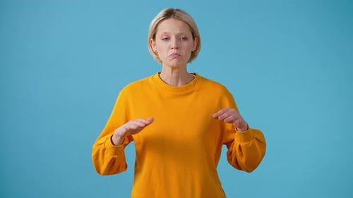 Woman Talking and Using Hand Gestures