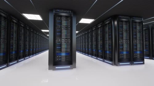 Serverraum eines Rechenzentrums oder ISP