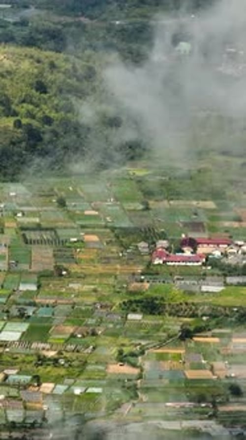 Agricultural Land and Mountains Sumatra Indonesia